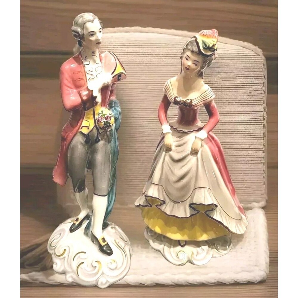 Vtg Goldcrest Creations Ceramic Figurines "Rendezvous" By P. Porcher Romantic